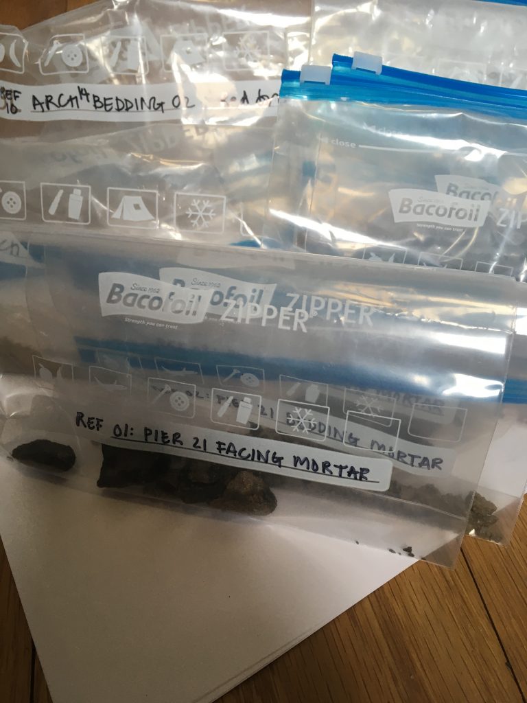 Ribblehead viaduct mortar samples.